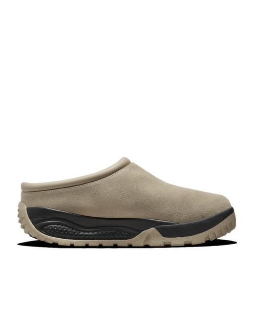 Nike Gray Acg Rufus Logo Embossed Mules