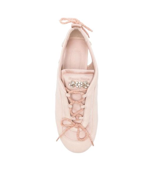 Simone Rocha Pink Hollow-Out Sneakers