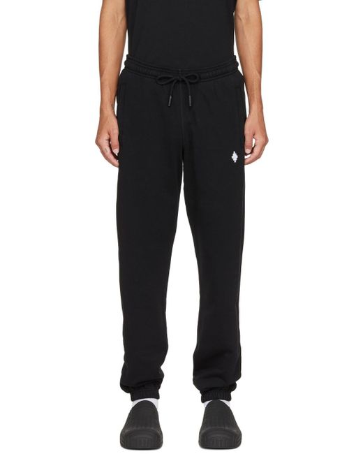 Marcelo Burlon Black Logo Loose Sweatpants for men