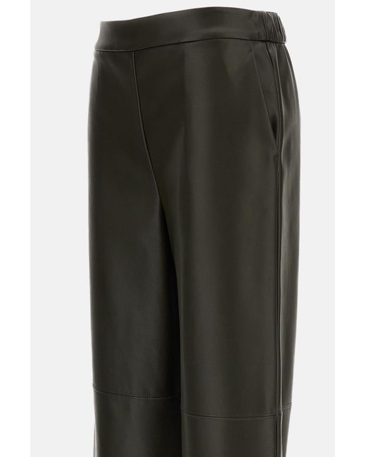 Max Mara Gray Straight-Leg Cropped Pants