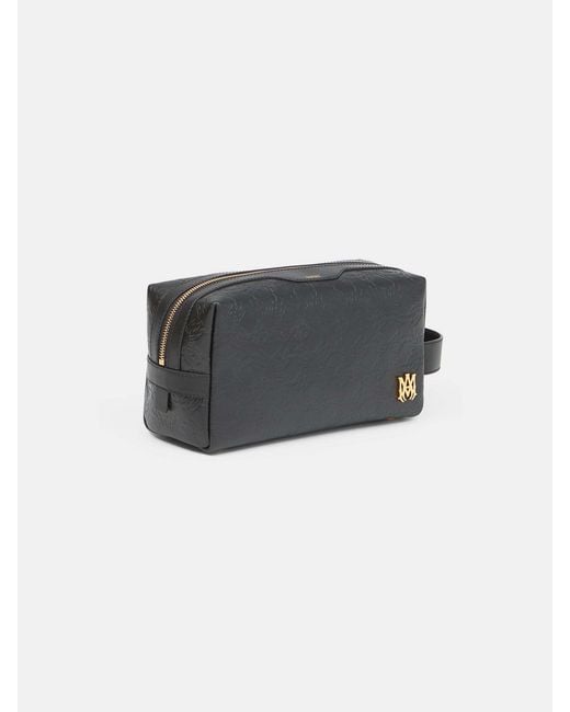 Amiri Gray Ma Quad Leather Dopp Kit for men