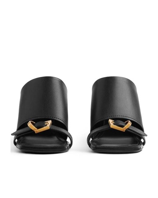 Balenciaga Black Bel Air Buckle Detailed Sandals