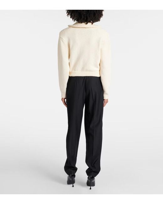 Magda Butrym White Polo Sweater