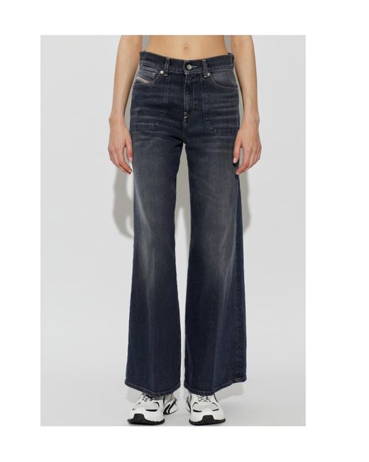 DIESEL Blue 1978 D-Akemi-F Wide-Leg Jeans