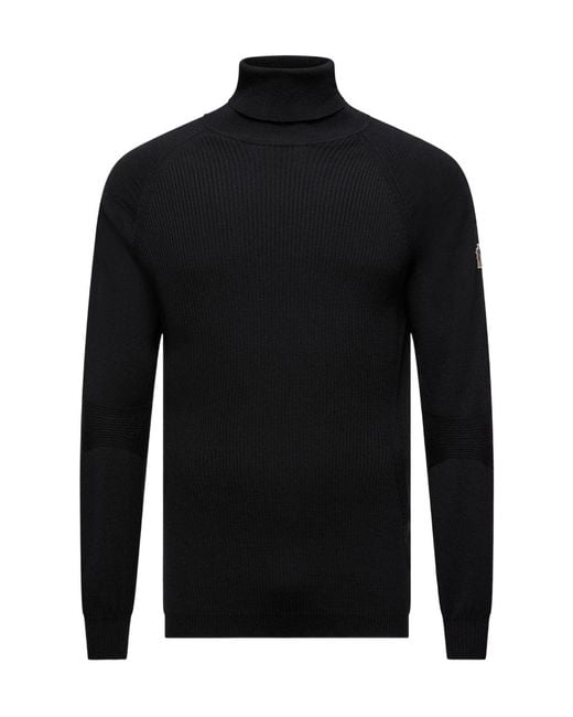 Moncler Black Wool Blend Turtleneck Sweater for men