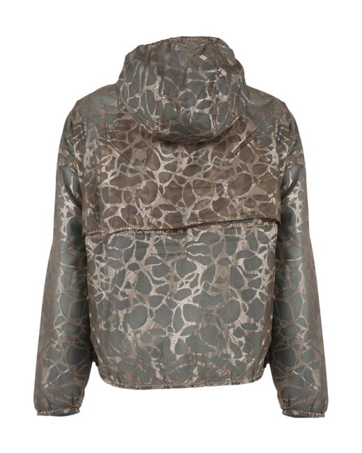K-Way Brown Laurettee Super Light Reversible Hooded Jacket