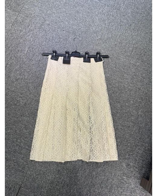 Max Mara White Pattern Skirt