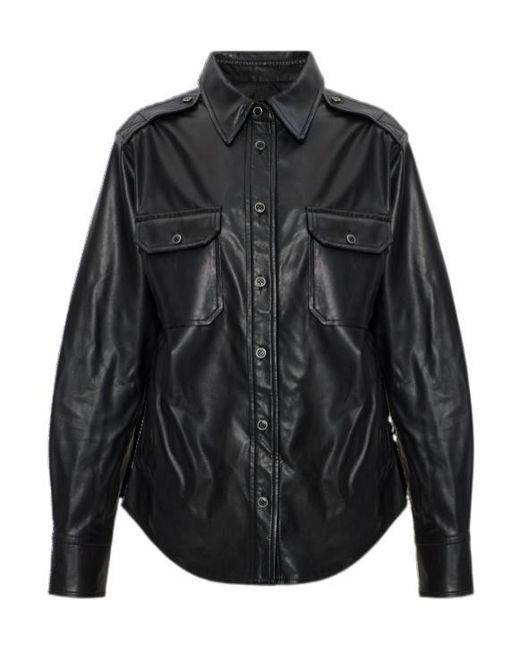 Isabel Marant Black Isabel Marant Étoile Noee Faux Leather Shirt