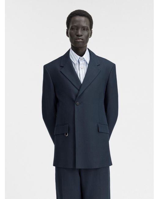 Jacquemus Blue Double-Breasted Blazer for men