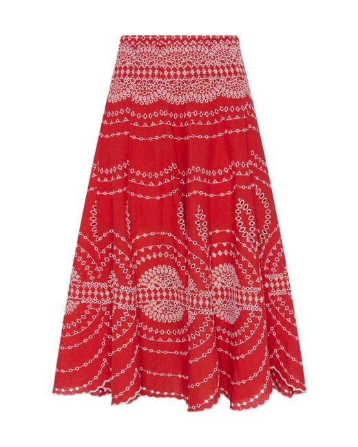 Charo Ruiz Red Livvy Skirt