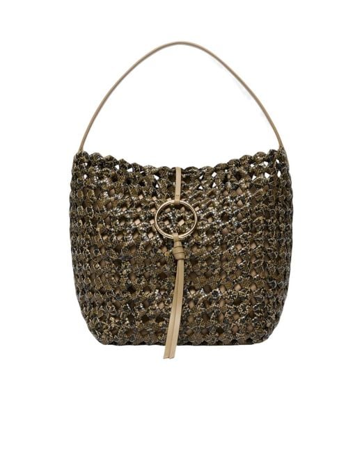 Marella Brown Single-Handle Shoulder Bag