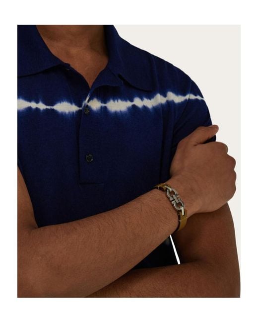 Ferragamo Brown Ferragamo Double Gancini Bracelet for men