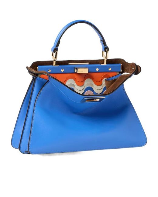 Fendi Blue Small Peekaboo Iseeu Tote Bag