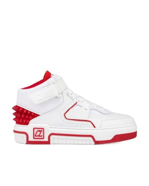 Christian Louboutin White Astroloubi Mid-Top Sneakers for men