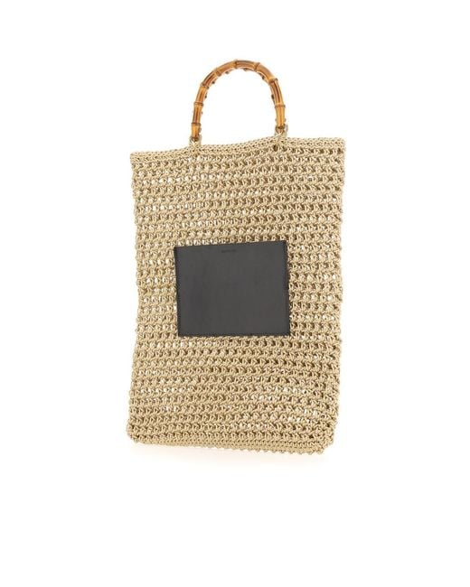Jil Sander Multicolor Logo Debossed Medium Tote Bag