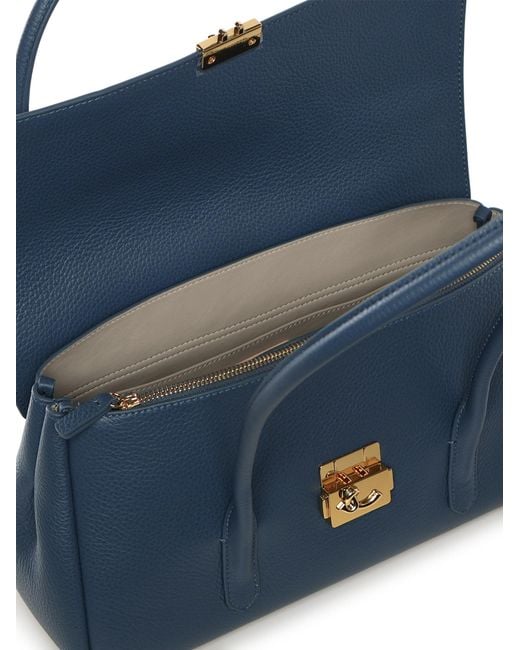 Coccinelle Blue Leather Shoulder Bag