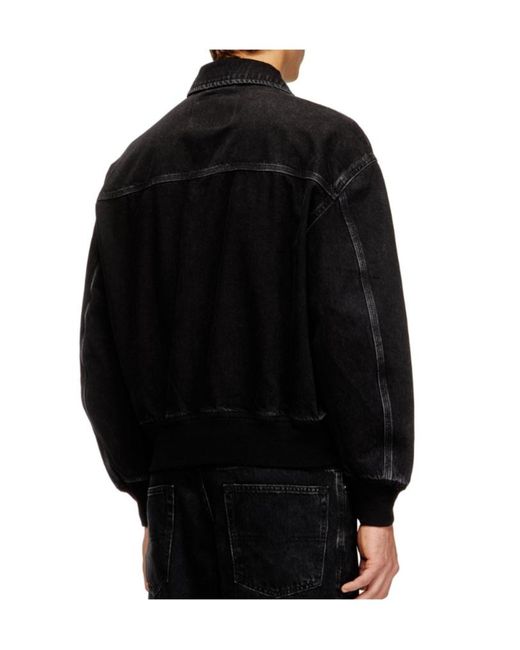 DIESEL Black D Kurz Utility Jacket for men