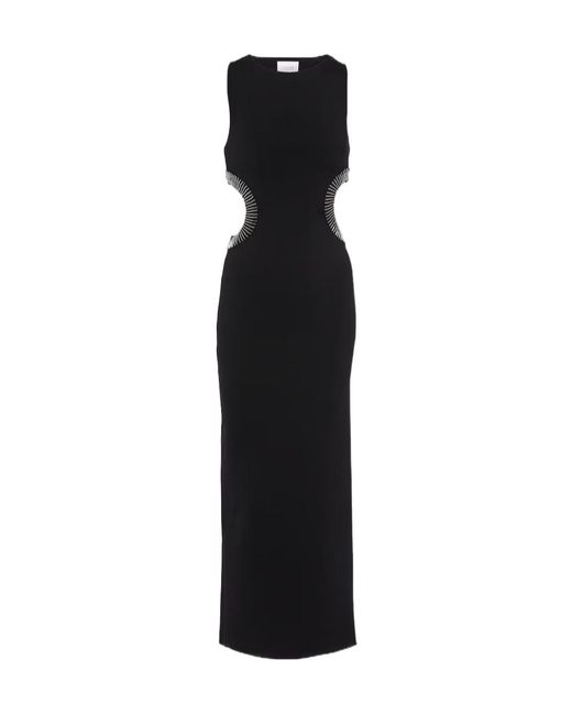 Galvan Black Mirrored Luna Cutout Maxi Dress