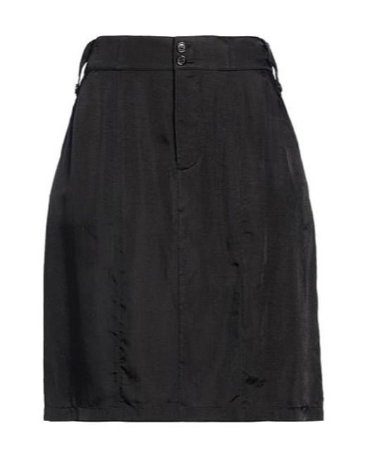 Saint Laurent Black Solid-Color A-Line Skirt