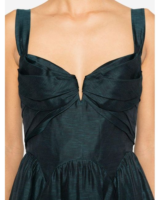 Zimmermann Blue Rebellion Drape Midi Dress