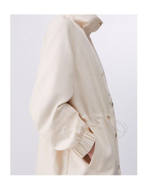 Liu Jo Natural Drawstring-Waist Pocket Jacket