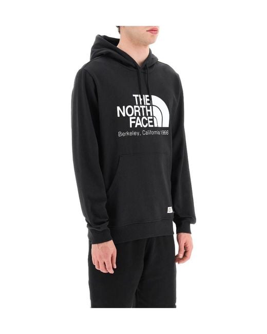 The North Face Black Logo Printed Drawstring Hoodie for men