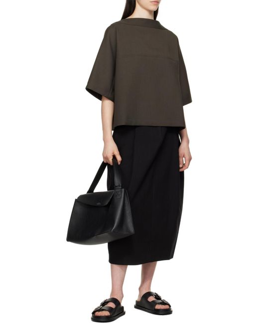 Studio Nicholson Black The Folded Shoulder Bag