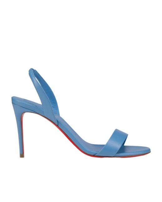 Christian Louboutin Blue Slingback Heeled Sandals