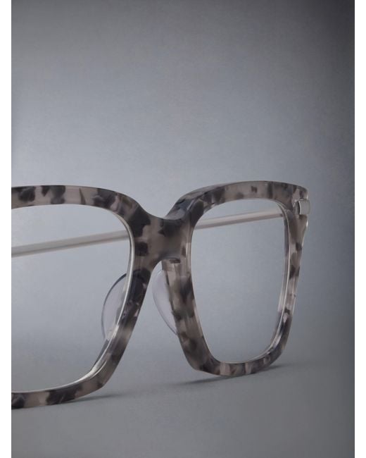 Thom Browne White Eyewear Rectangular Frame Glasses for men