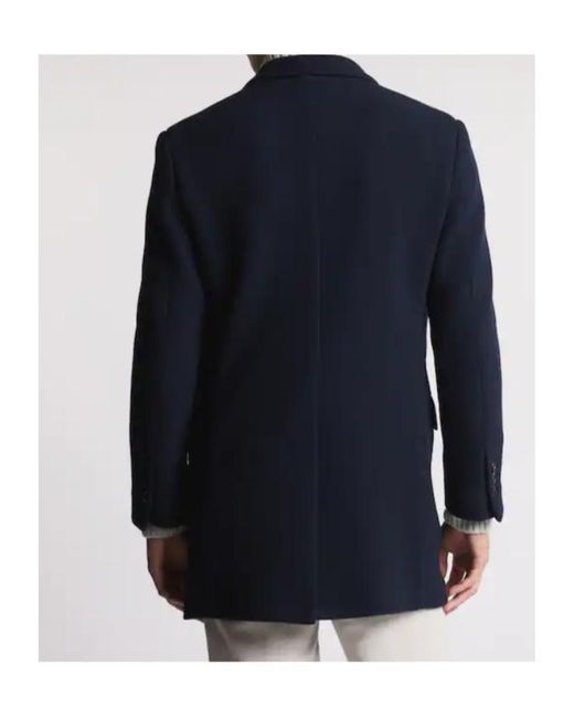 Fay Blue Double-Breasted Coat for men