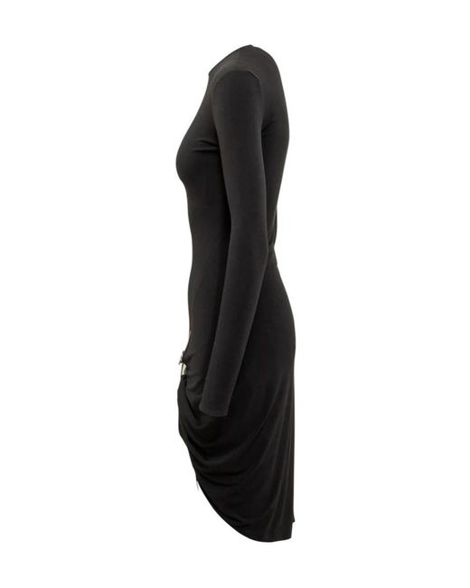 Coperni Black Asymmetric Mini Dress