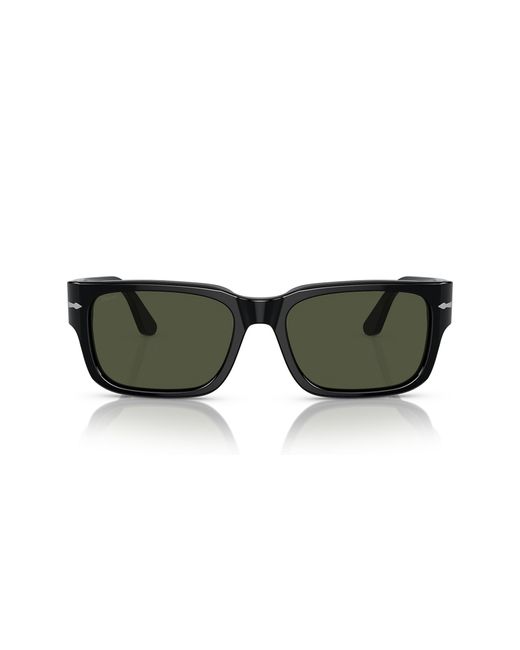 Persol Black Rectangular Frame Sunglasses for men