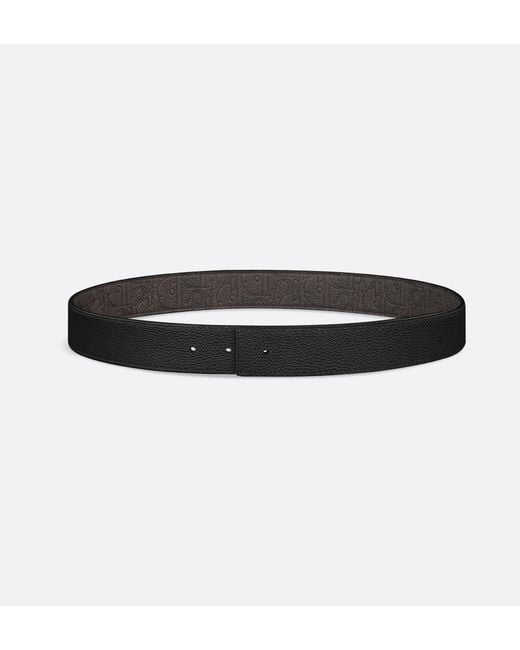 Dior White Reversible Belt Strap for men