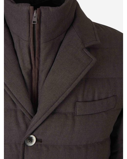 Herno Black Quilted Down Jacket for men