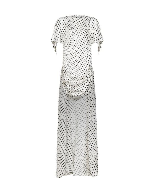 Stella McCartney White Round Neck Short Sleeve Dress