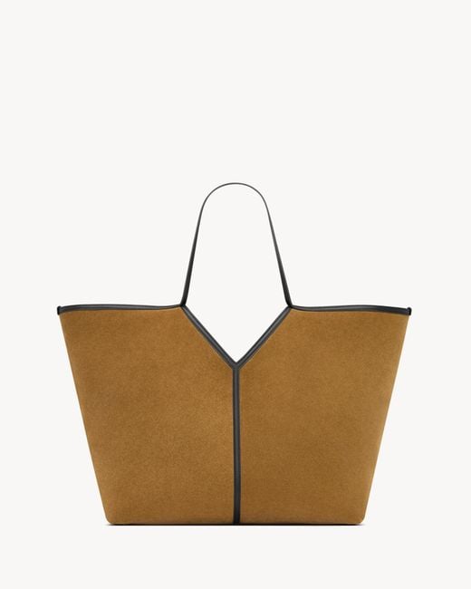 Saint Laurent Brown Double-Handled Handbag