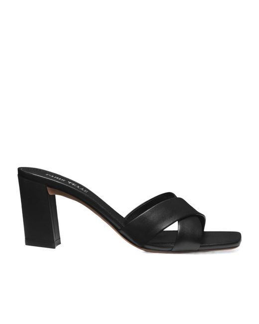 Paris Texas Black Dafne Crossover Strap Mules