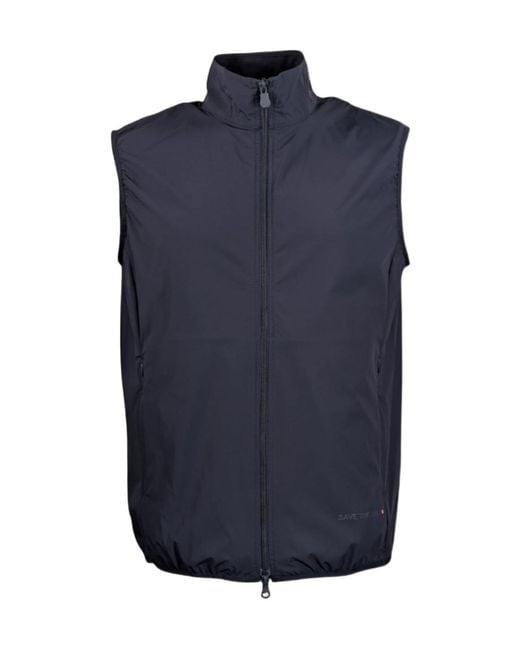 Save The Duck Blue Zipper Vest for men