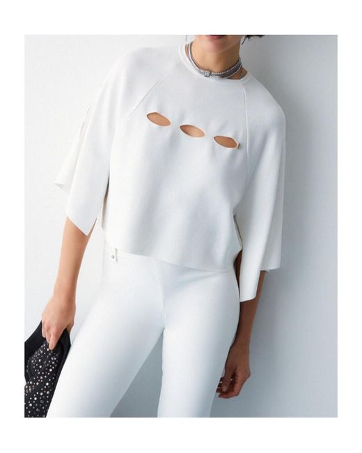 Liu Jo White Cutout T-Shirt