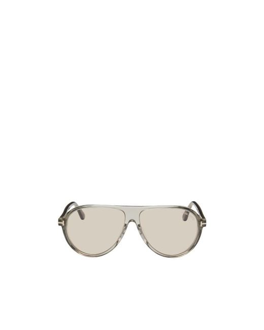 Tom Ford Metallic Logo Sunglasses