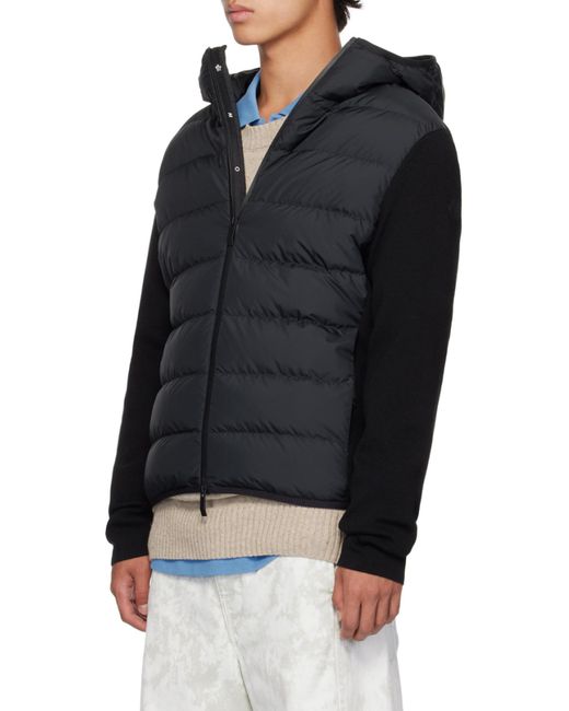 Moncler Black Zip-Up Long-Sleeved Cardigan for men