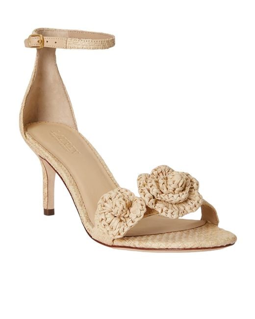 Ralph Lauren Metallic Open-Toe High-Heeled Sandals
