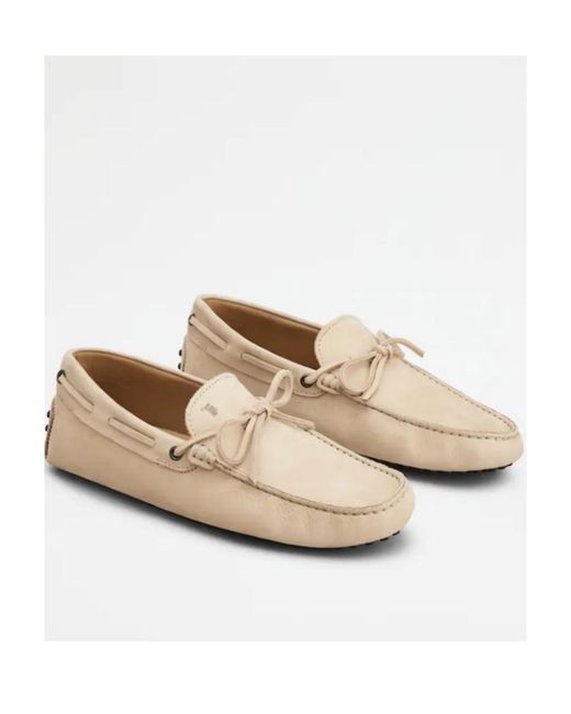 Tod's Natural Round Toe Slip-On Loafers for men