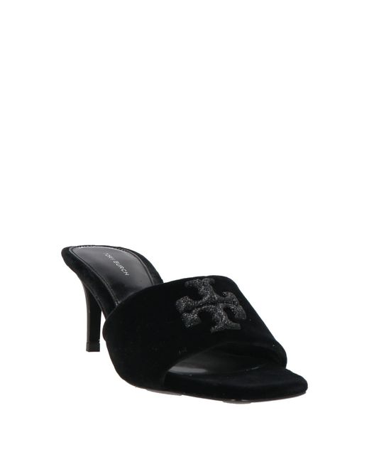 Tory Burch Black Velvet High Heel Sandals