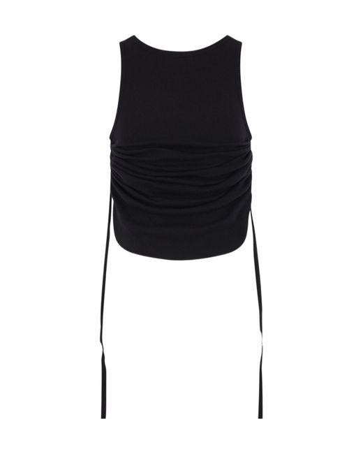Ann Demeulemeester Black Strapped Sleeveless Top