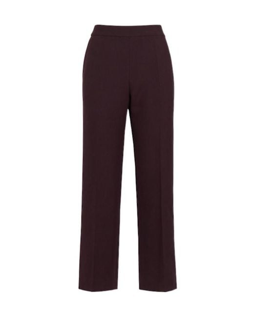 Chloé Purple Wool Crepe Straight Pants