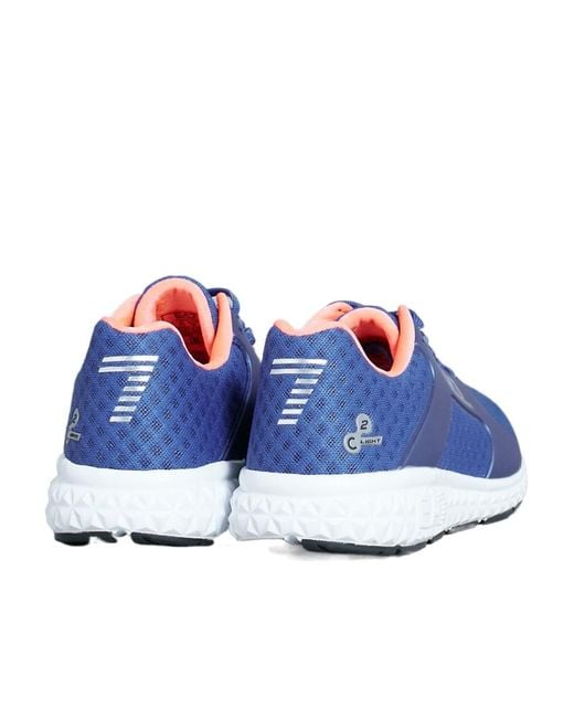 EA7 Blue Logo Lacing Casual Sneakers for men