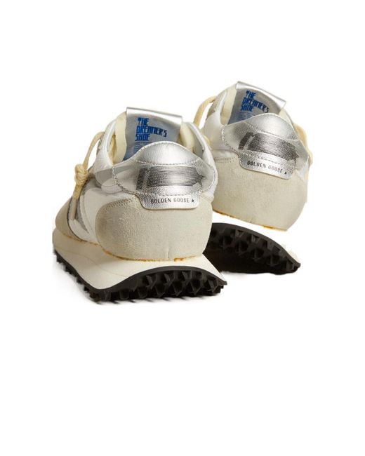 Golden Goose Deluxe Brand White Running Marathon Panelled Lace-Up Sneakers