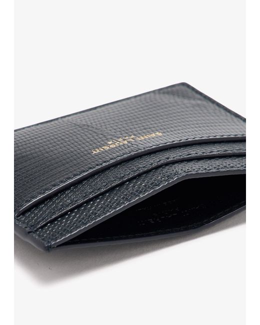 Saint Laurent Blue Rectangular Card Holder