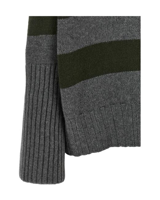 Be You Green Oversized Striped Knitted Sweater